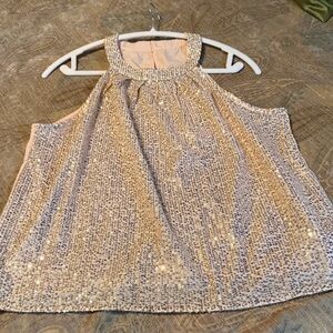 Source Unknown Gold Sequin Camisole